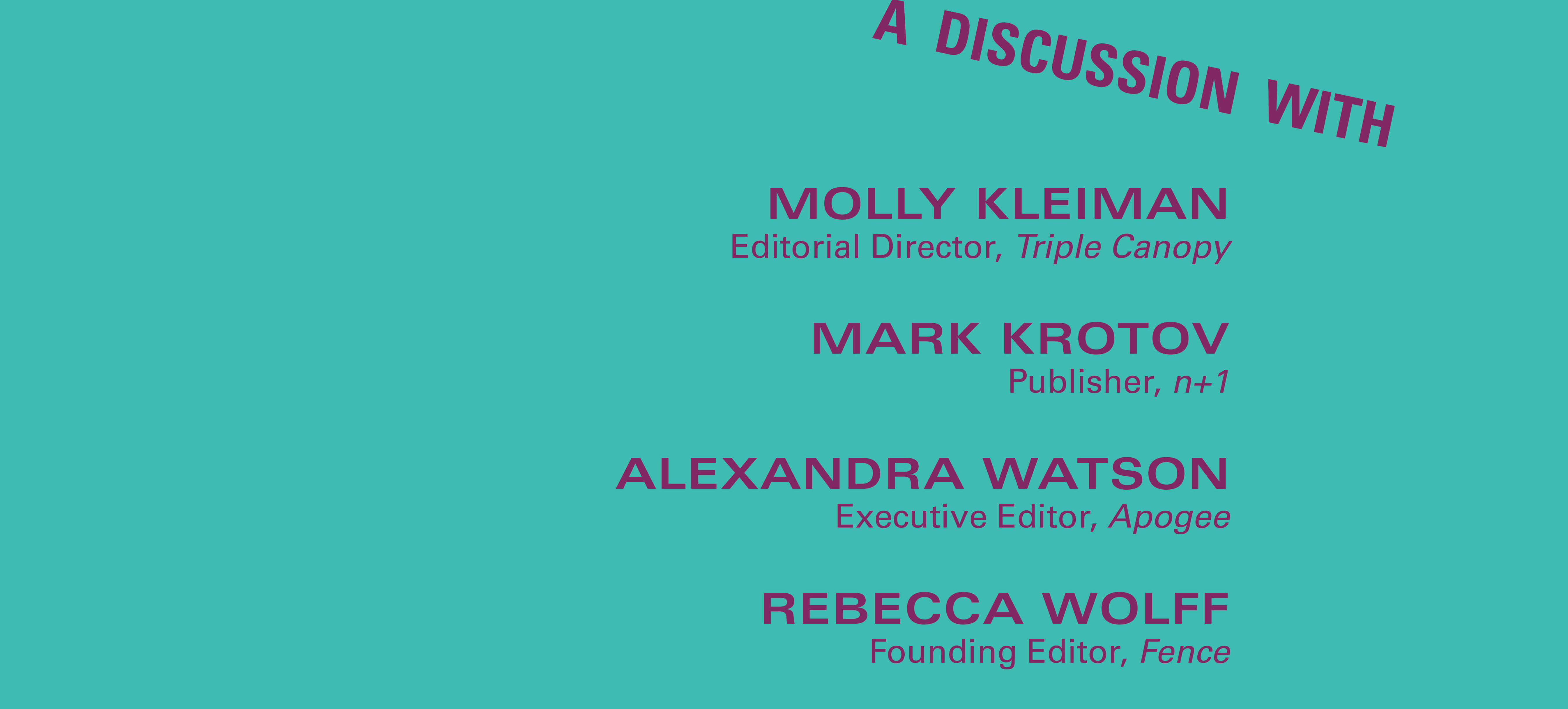 What is a Literary Magazine? A Panel Discussion – Part II